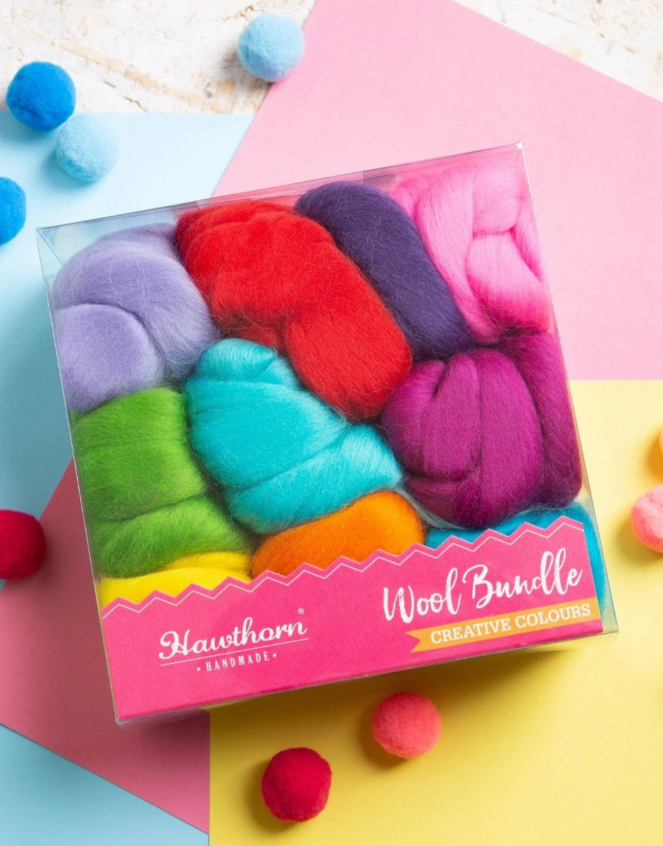 Brights Wool Bundle for Felting and Fibre Crafts – Clothkits