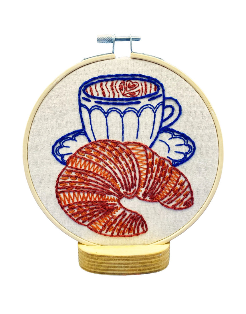 Croissant Embroidery Kit, Hook Line & Tinker