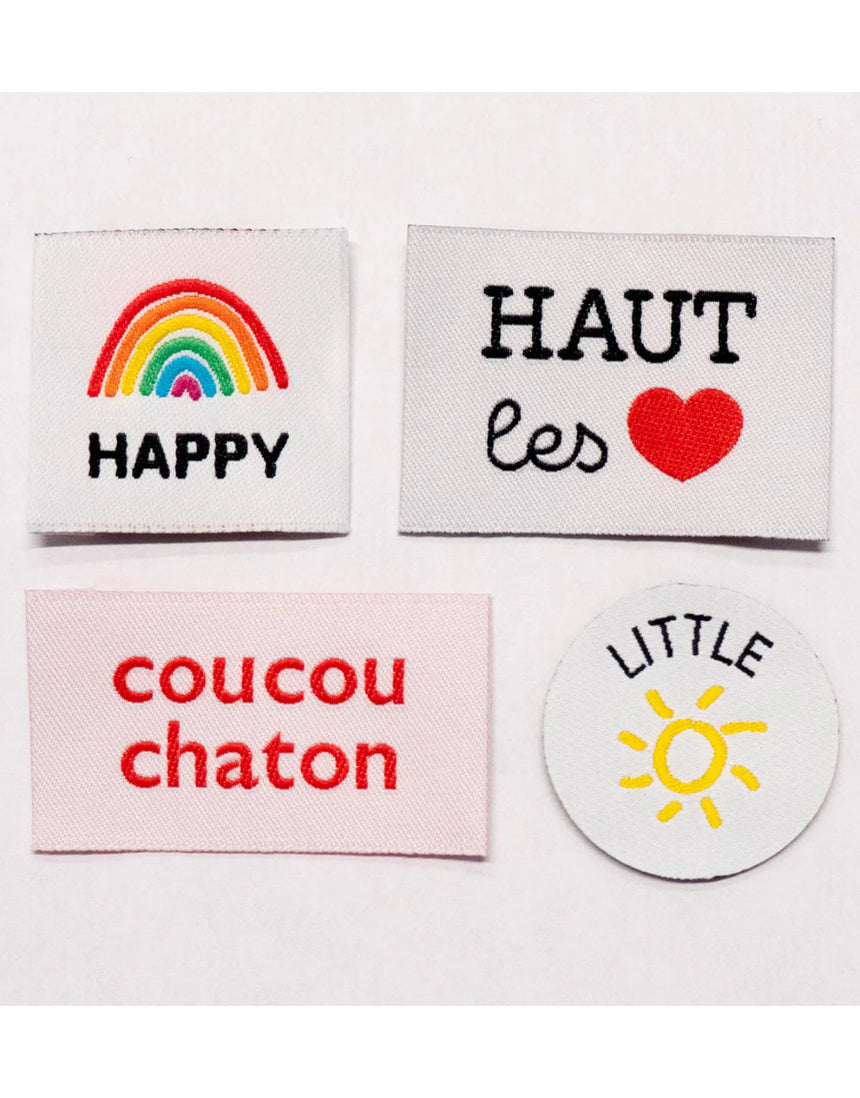 Colourful Woven Labels Set of 4, Ikatee