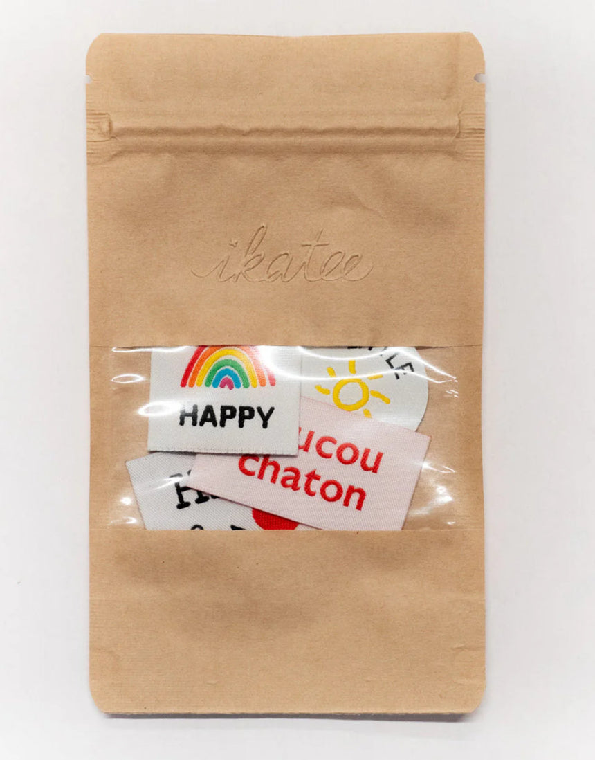 Colourful Woven Labels Set of 4, Ikatee