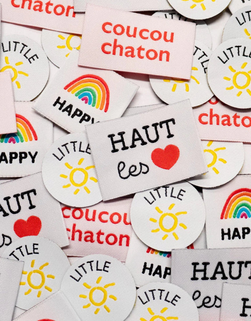 Colourful Woven Labels Set of 4, Ikatee