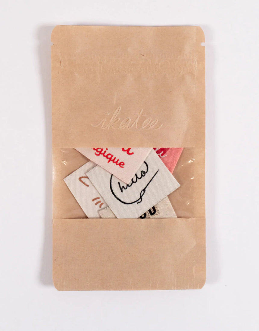 Cozy Woven Labels Set of 5, Ikatee