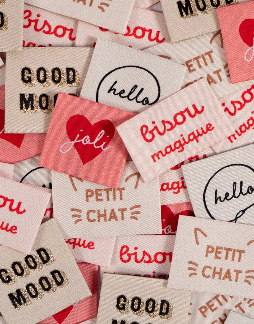 Cozy Woven Labels Set of 5, Ikatee