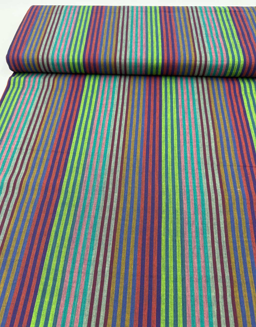 Twilight Caterpillar Stripe Woven Shot Cotton, Kaffe Fassett