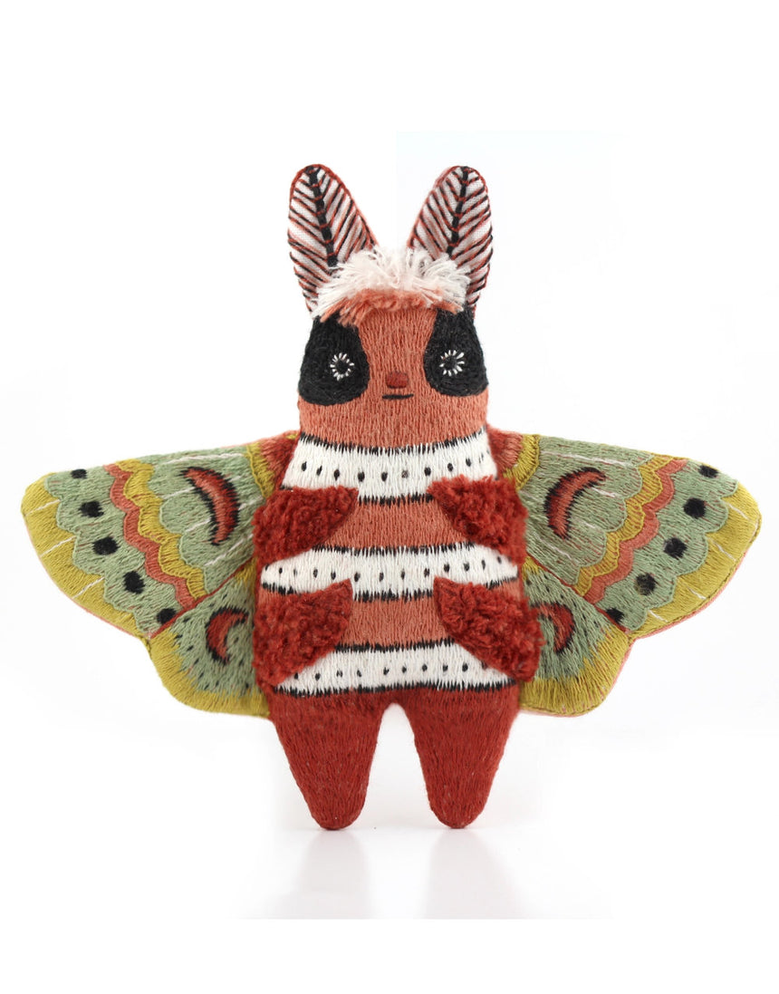 Moth Embroidered Doll Kit, Kiriki Press
