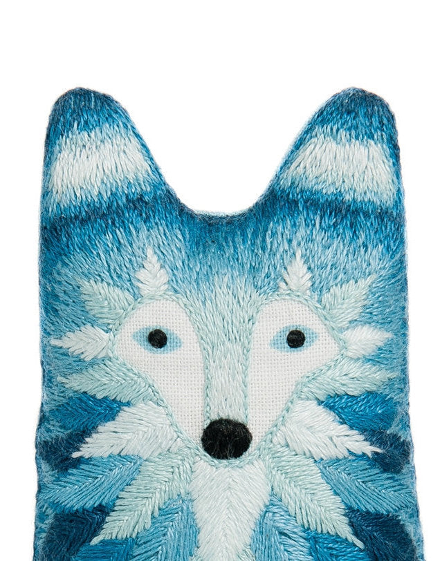Wolf Embroidered Doll Kit, Kiriki Press