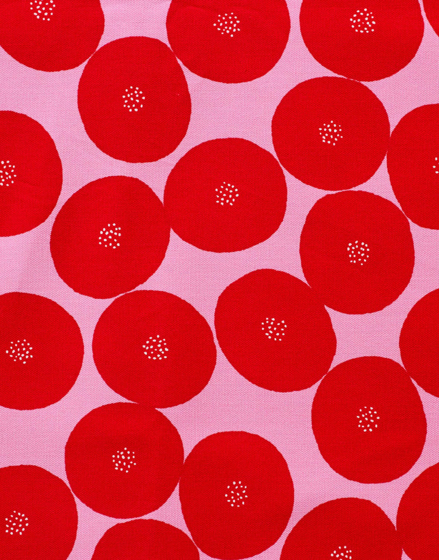 Clothkits A-Line Skirt Dressmaking Kit, Tomotake Red on Pink