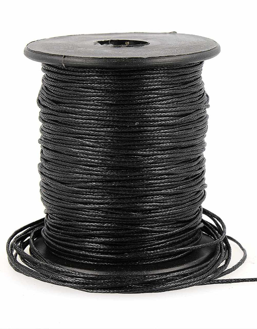 Black Faux Leather Cord 1mm