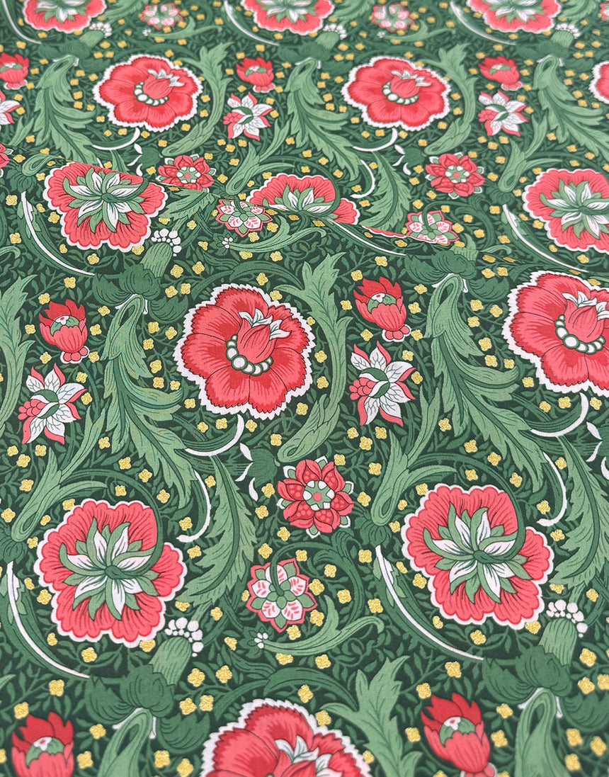Liberty Fabrics Tana Lawn® Cotton Christmas Fabric Metallic Festive Finesse A