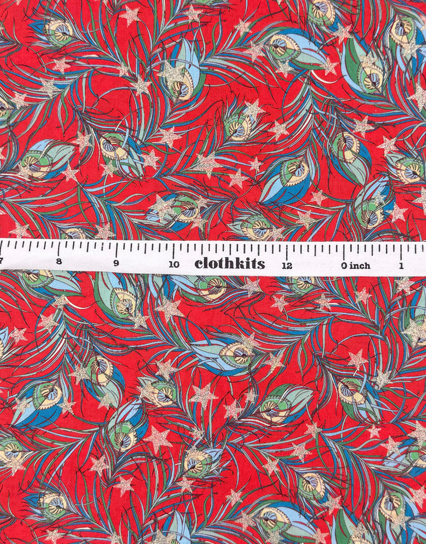 Liberty Fabrics Tana Lawn® Cotton Christmas Fabric Festive Plume Star B