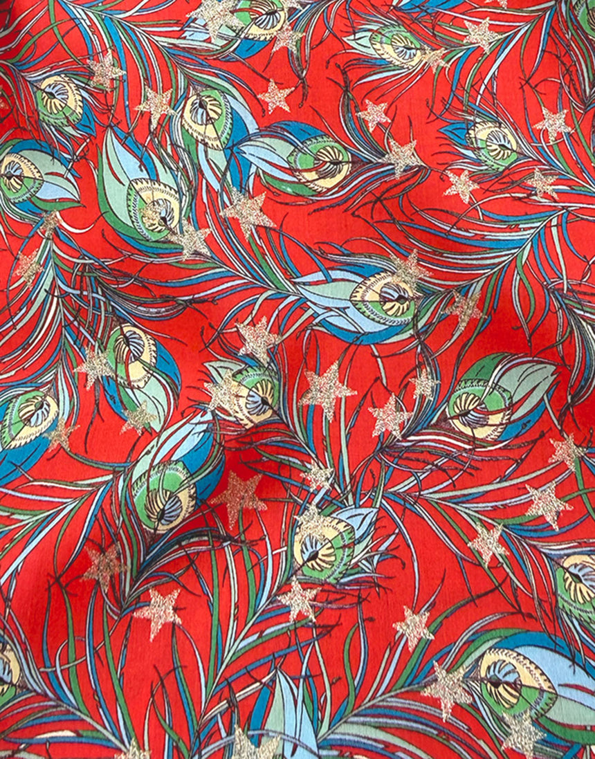 Liberty Fabrics Tana Lawn® Cotton Christmas Fabric Festive Plume Star B