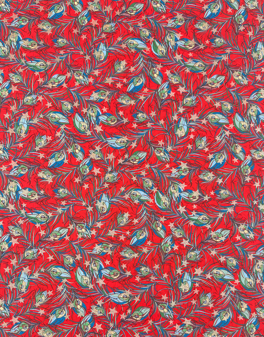 Liberty Fabrics Tana Lawn® Cotton Christmas Fabric Festive Plume Star B