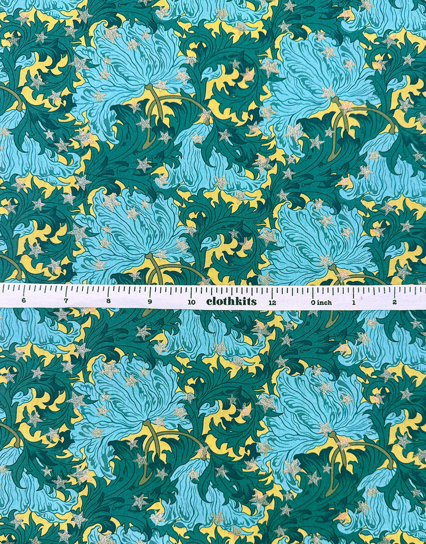 Liberty Fabrics Tana Lawn® Cotton Christmas Fabric Metallic Merry Reverie C