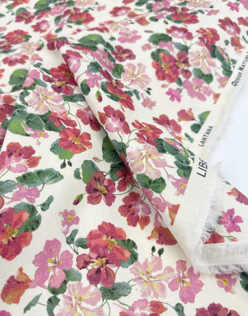 Liberty Fabrics Lantana Cotton & Wool Blend, Painted Nasturtium B