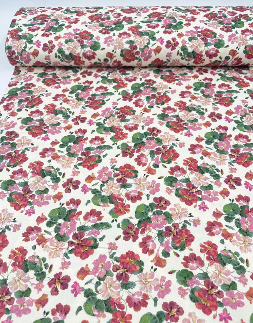 Liberty Fabrics Lantana Cotton & Wool Blend, Painted Nasturtium B