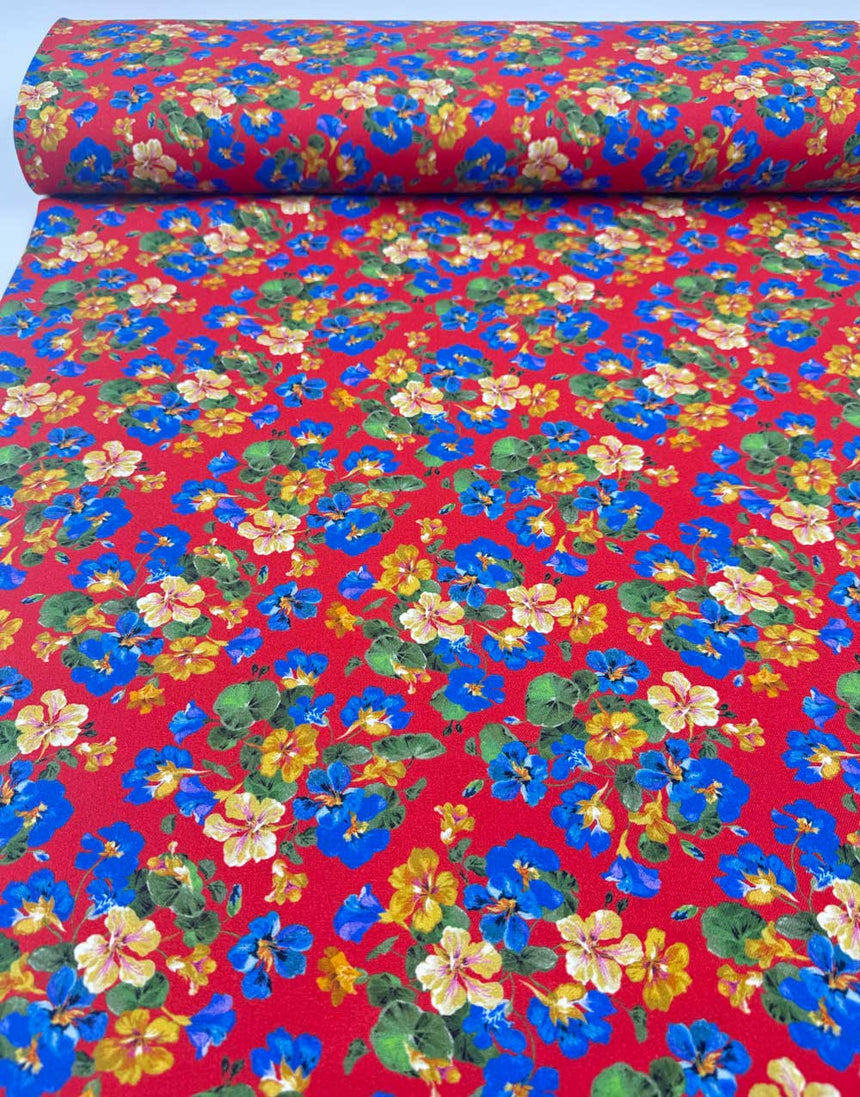 Liberty Fabrics Lantana Cotton & Wool Blend, Painted Nasturtium A