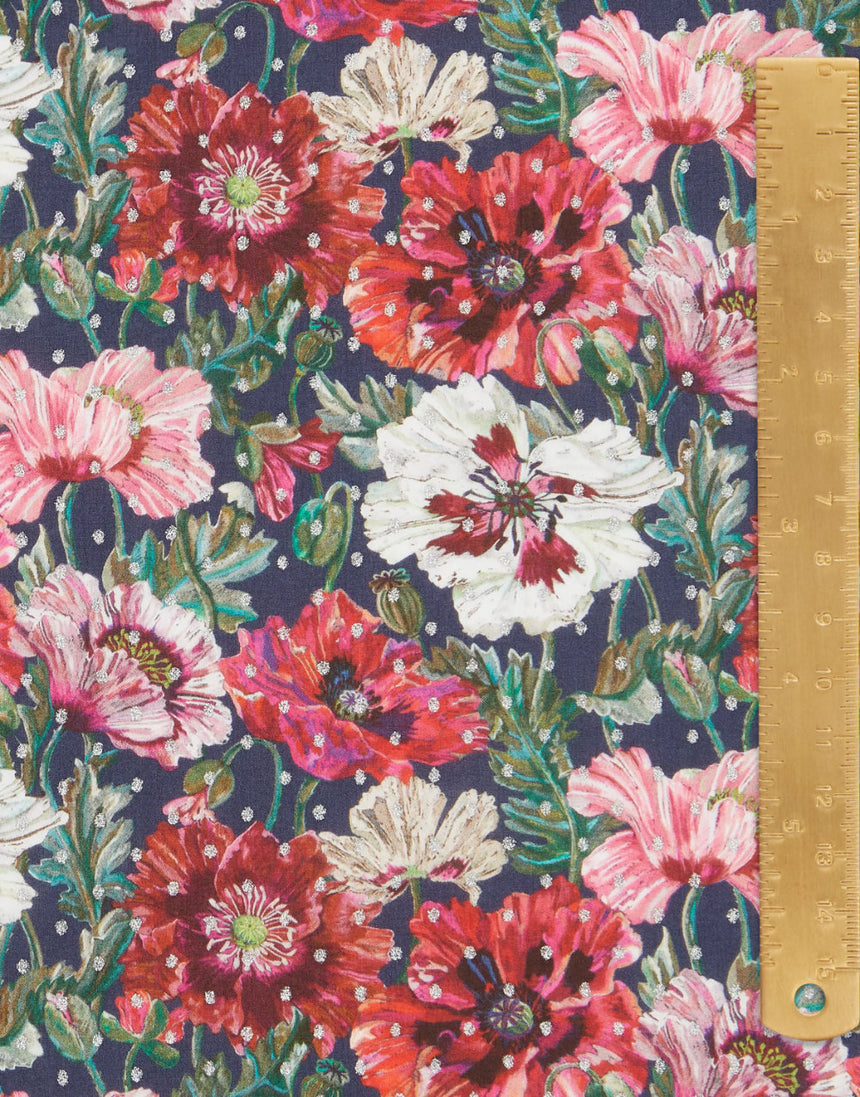Liberty Fabrics Tana Lawn® Poppy Amelie Metallic Spot A