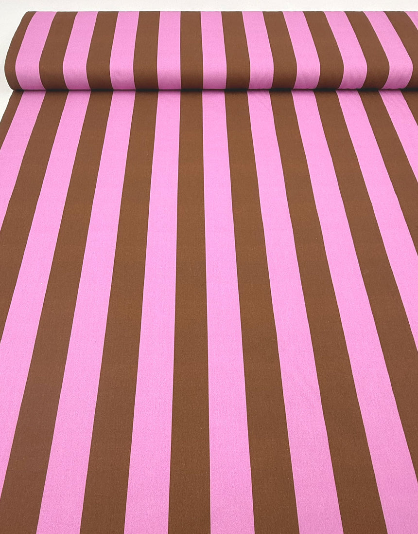 Neapolitan Stripe, Cotton Poplin Fabric, Light and Lush