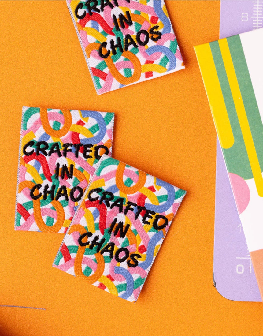 Crafted in Chaos, Woven Sewing Labels - Pack of 6