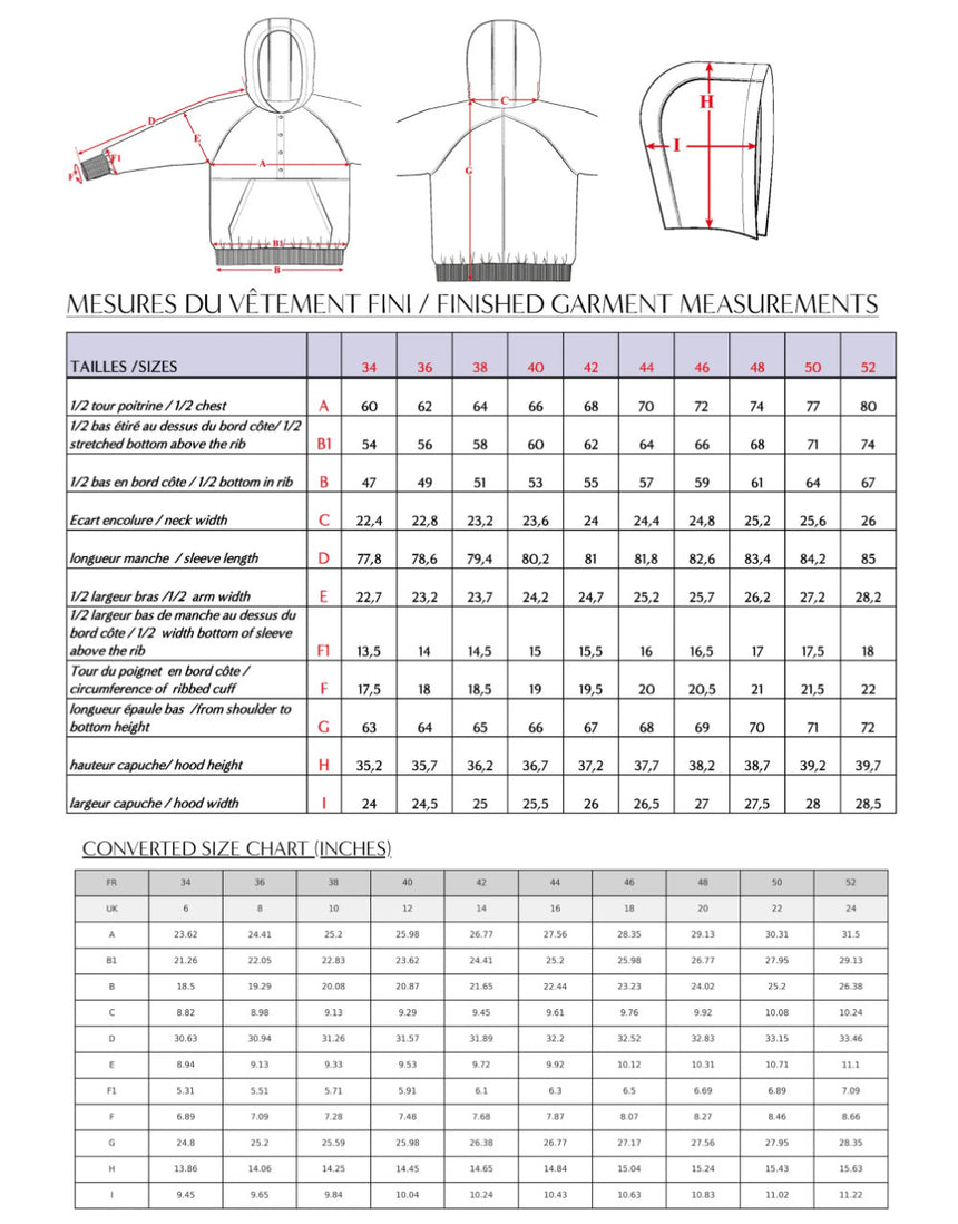 Adele Sweatshirt Paper Sewing Pattern, Maison Fauve