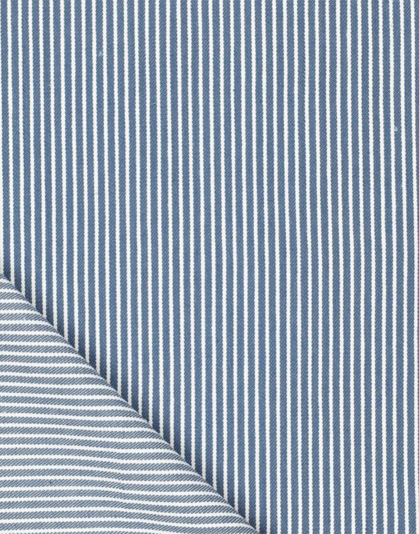 Blue Striped Denim Yarn Dyed Fabric