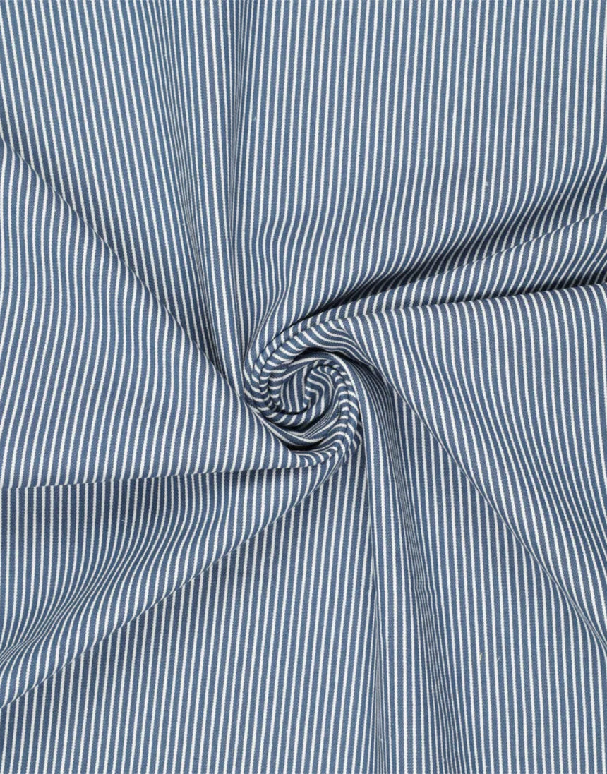 Blue Striped Denim Yarn Dyed Fabric