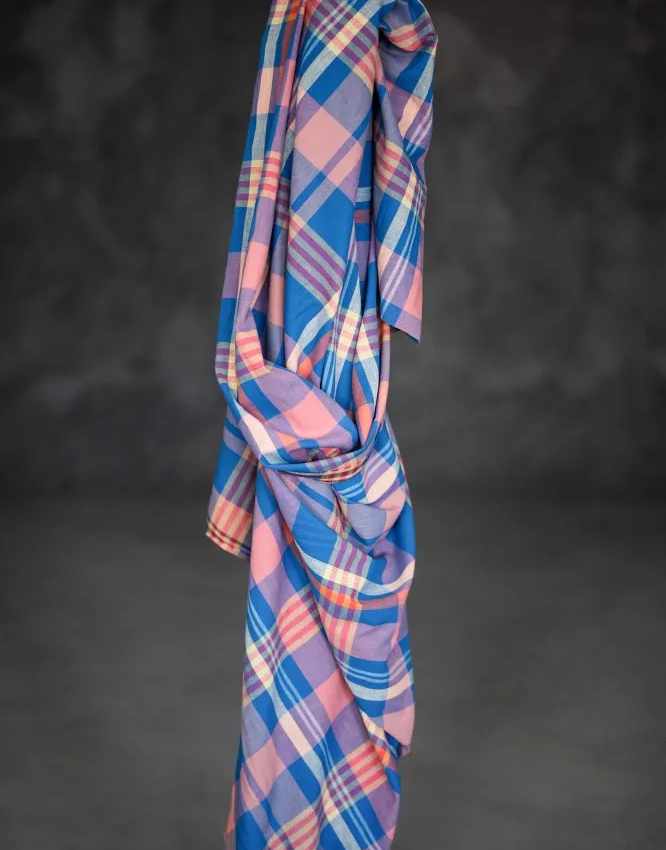 Acrobat Check, Merchant and Mills Cotton Linen Blend Fabric