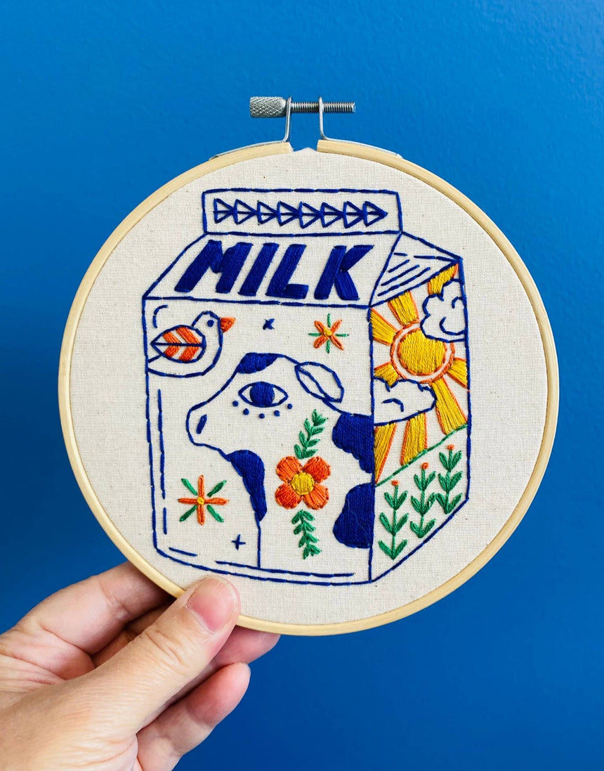 Milk Carton Embroidery Kit, Hook Line & Tinker