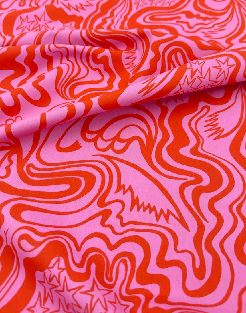 Ruby The Wanderer Fine Cotton Poplin Fabric, Nerida Hansen