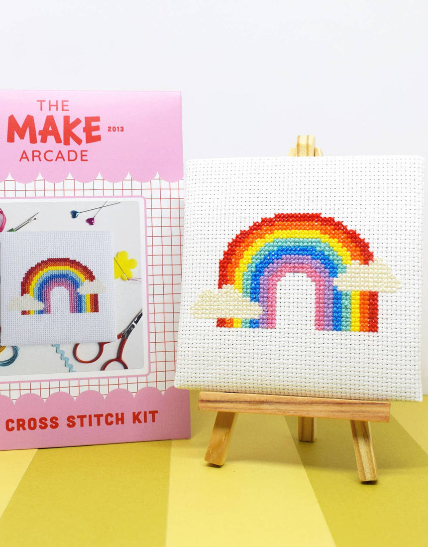Over the Rainbow Mini Cross Stitch Kit, The Make Arcade