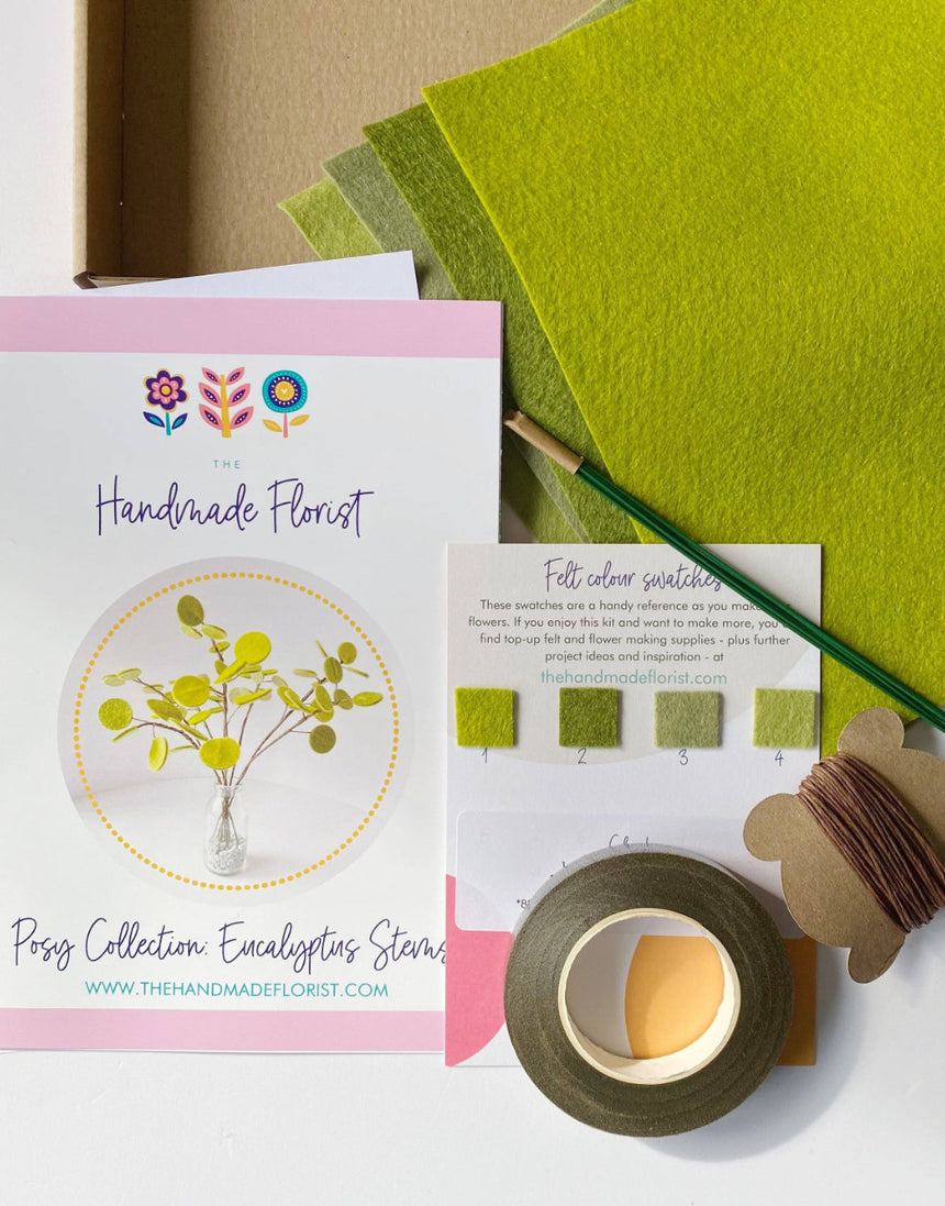 Posy Collection: Eucalyptus Stems Felt Craft Kit, The Handmade Florist