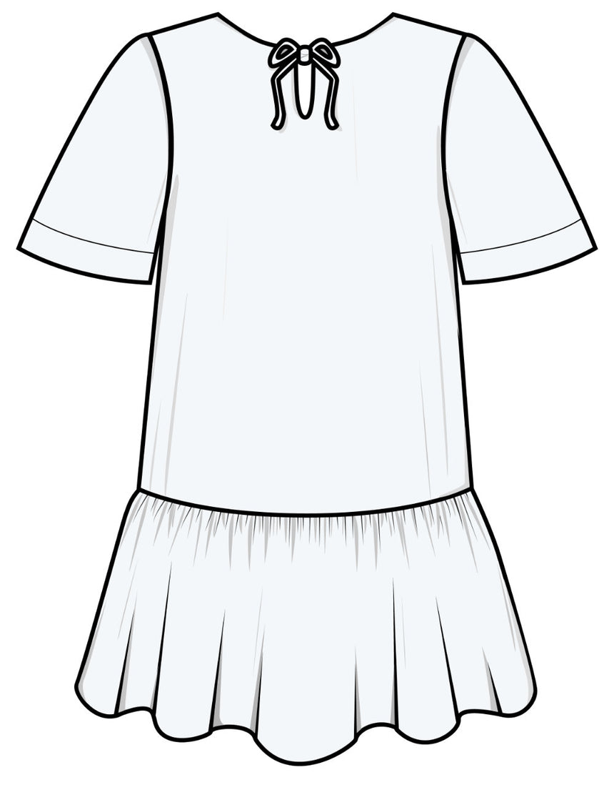 Ruffle Dress Needlecord Complete Dressmaking Kit, Puff & Pencil