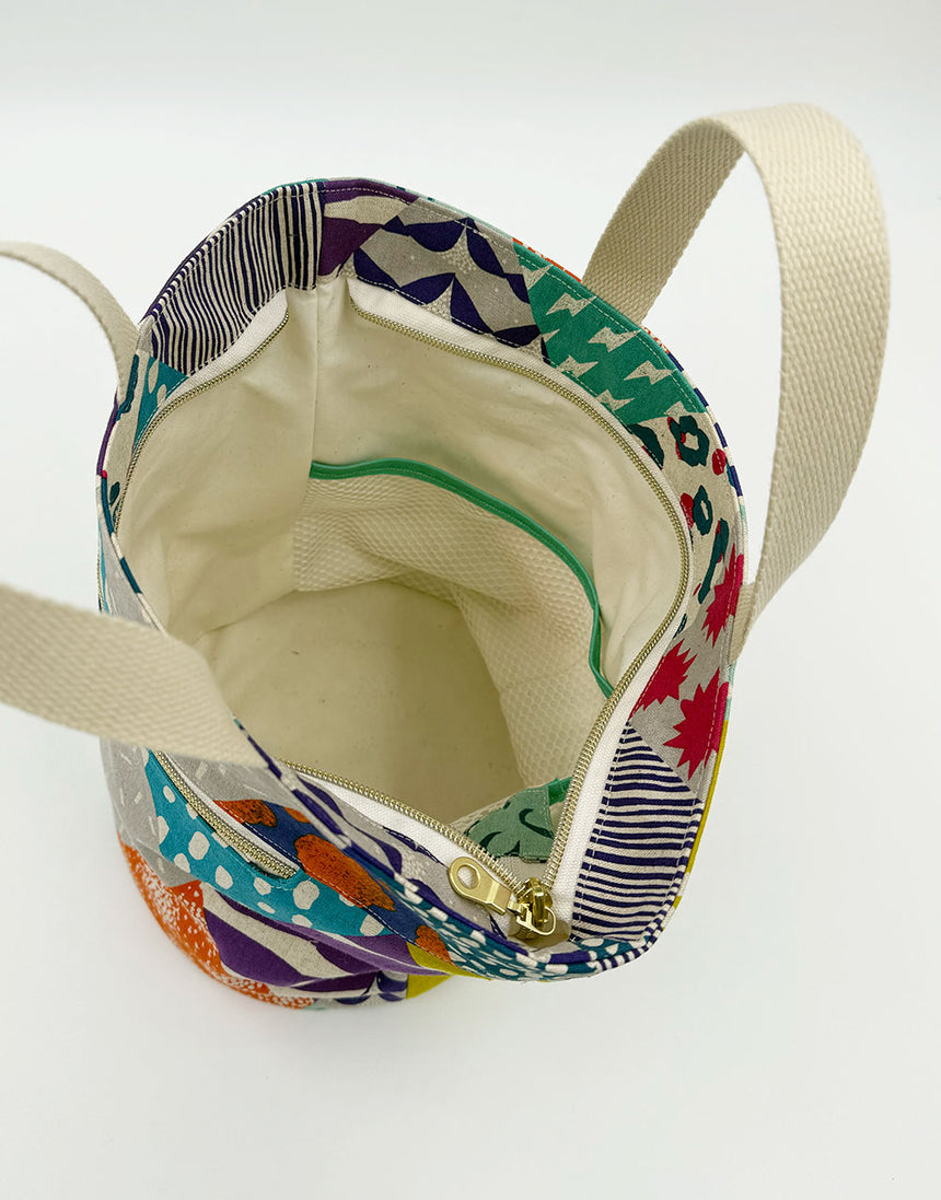 Quarry Tote Bag & Zipped Pouch Making Kit in Echino Rhombus Canvas, Noodlehead