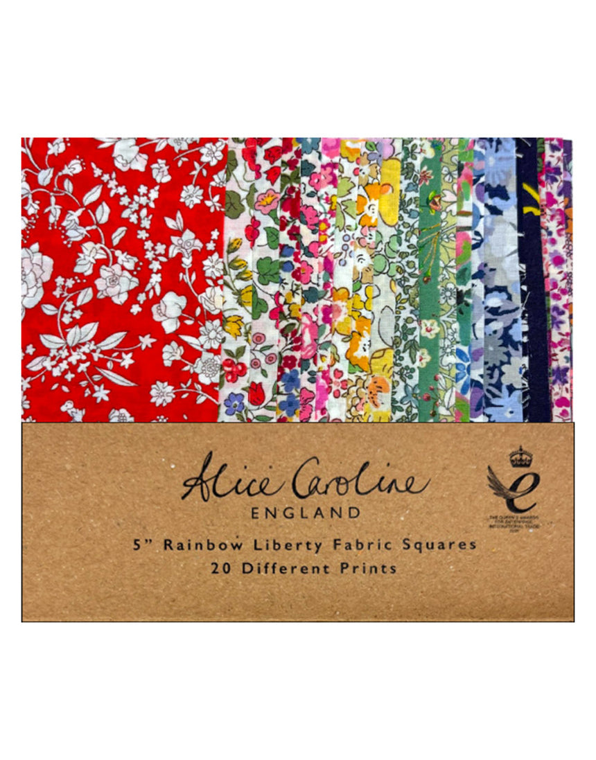 Rainbow Liberty Tana Lawn 5″ Charm Squares, 20 Pieces, Alice Caroline