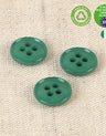 Recycled 4-Hole Coloured Buttons, 11mm