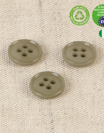 Recycled 4-Hole Coloured Buttons, 11mm