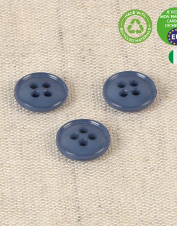 Recycled 4-Hole Coloured Buttons, 11mm