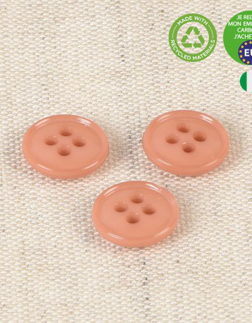 Recycled 4-Hole Coloured Buttons, 11mm