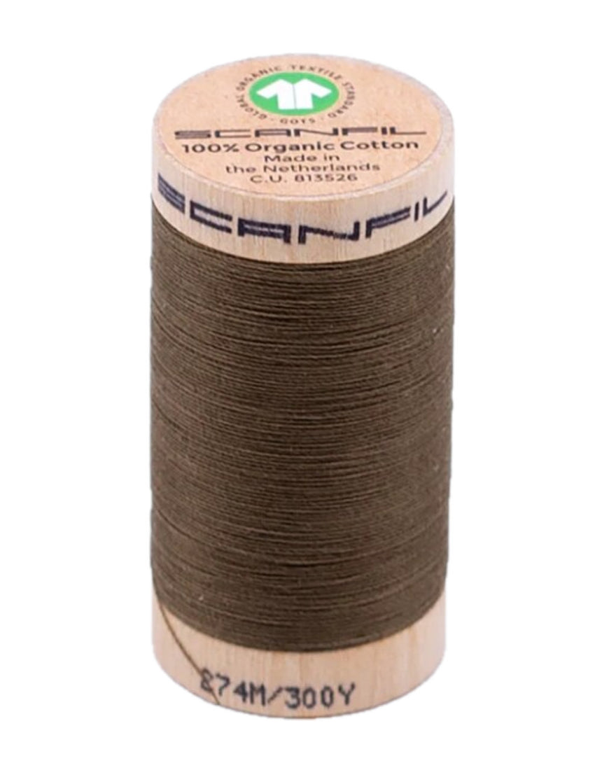 scanfil organic thread in brown