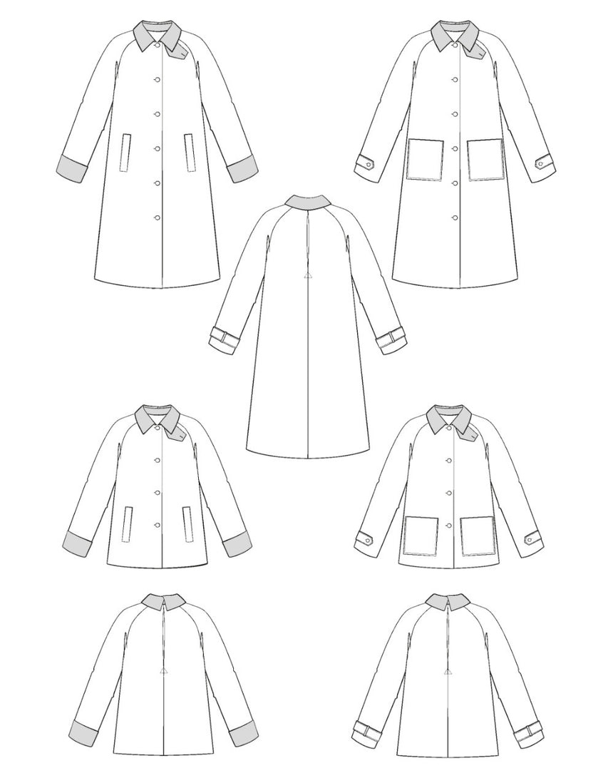 Le Pardessus Roman Overcoat Paper Sewing Pattern, Maison Fauve
