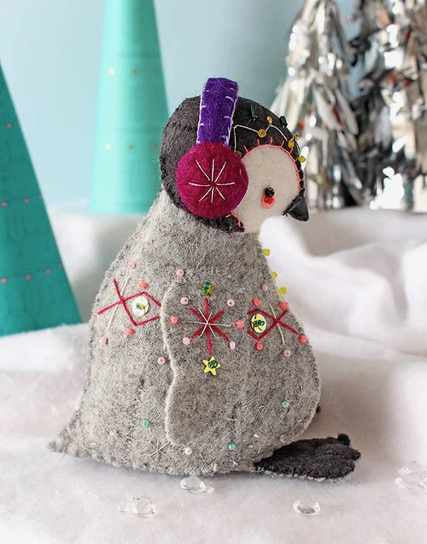 Pootle the Penguin Ornament Embroidery Pattern Booklet, Sewyeah