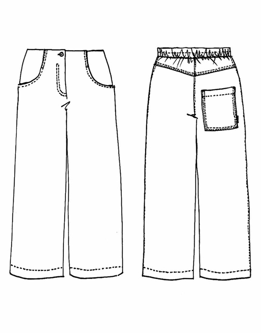 Alba Pants Sewing Pattern, Tessuti