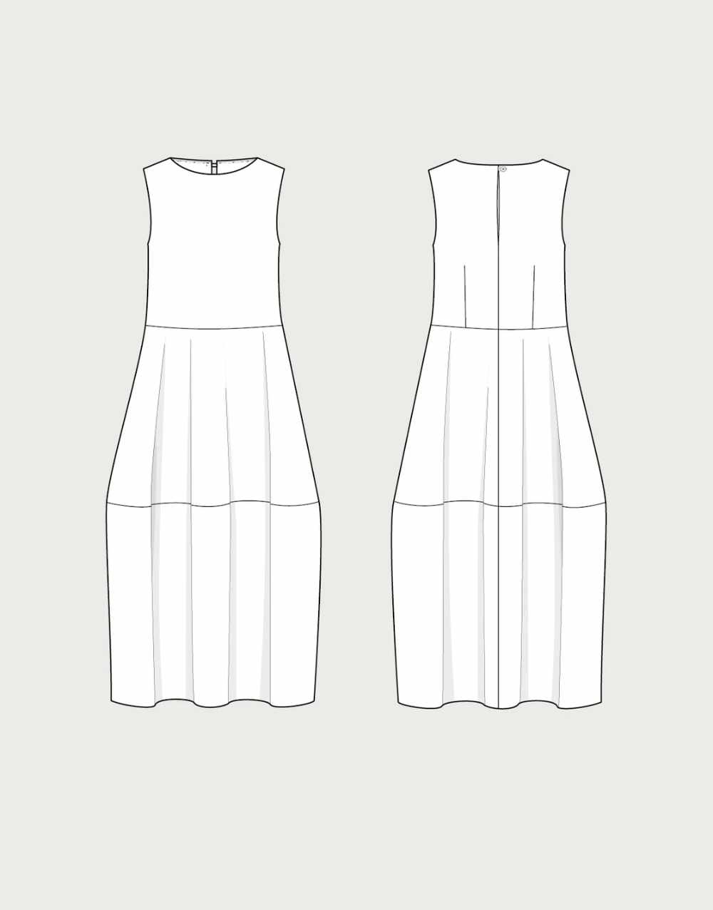 Barrel Dress Sewing Pattern, The Assembly Line – Clothkits
