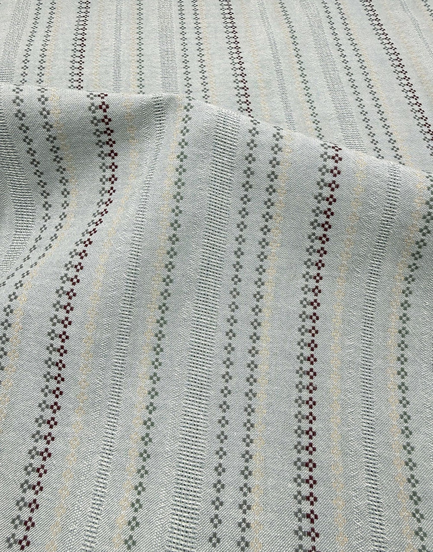 Tochio Yarn-Dyed Cotton Fabric, Mist Blossom Stripe