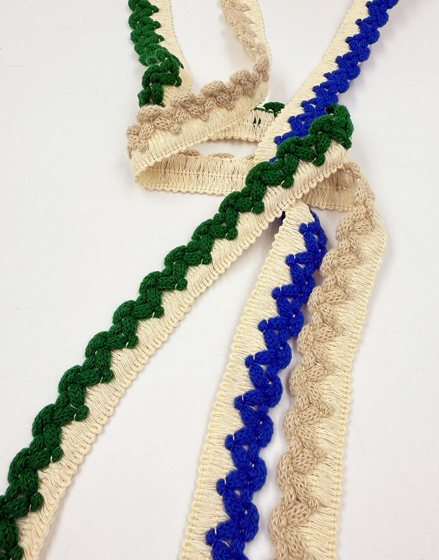 Zig Zag Flat Braided Trim, 22mm