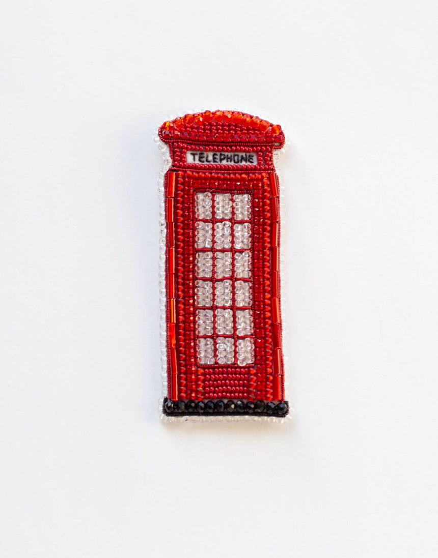 UK Themed Beaded Embroidery Brooch Kit, Set of 5