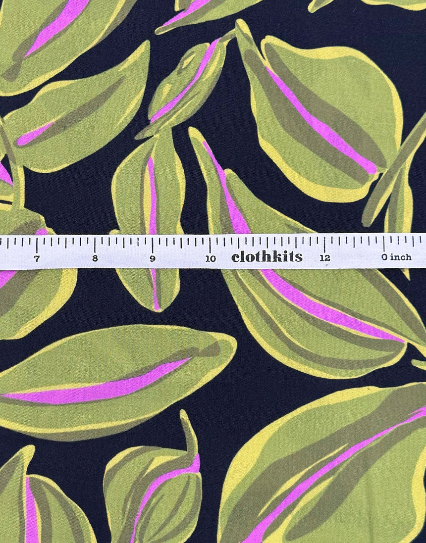 Olive & Pink Botanica Viscose Radiance Fabric