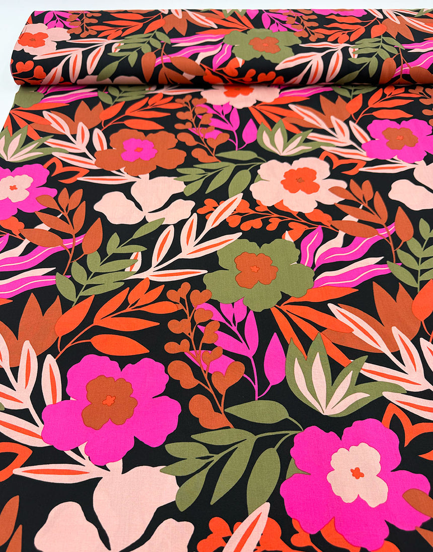 Paprika Pop EcoVero Lenzing Viscose Fabric