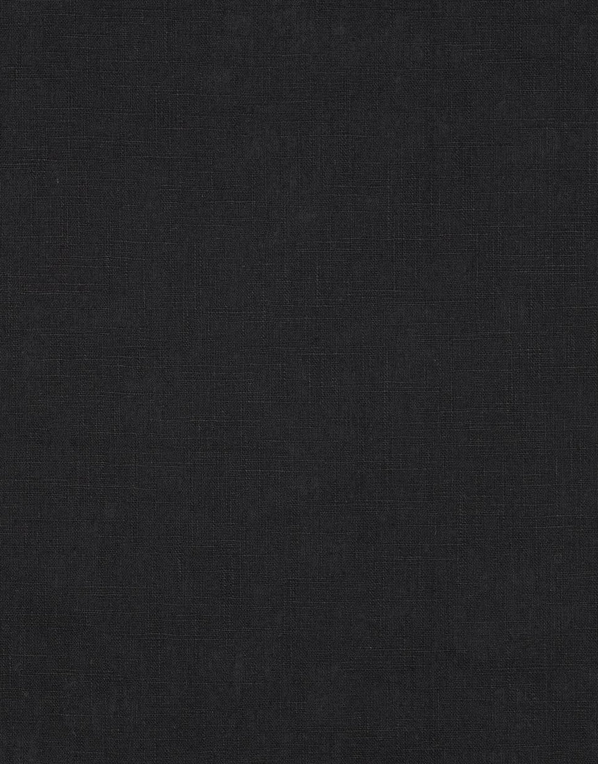 Black Washed Linen Cotton Fabric