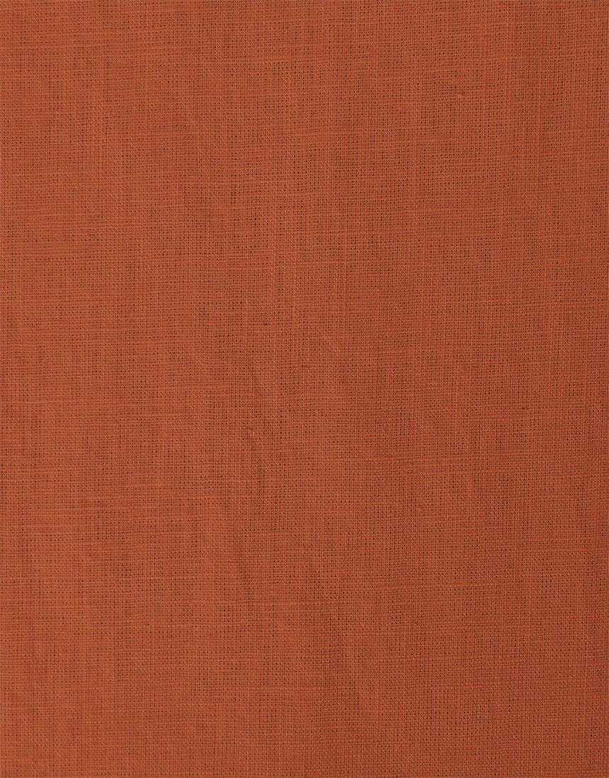Mid Brown Washed Pure Linen Fabric